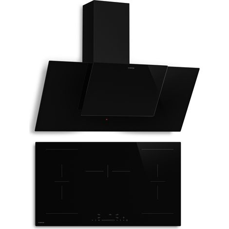 Klarstein HaloSync placa de inducción y campana extractora  5 zonas de cocción  11.400 W  632 m³/h  90 cm (1/5)
