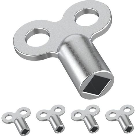 Jeu de 5 clés de purge pour radiateurs – Aluminium résistant – Compatible avec systèmes de chauffage à eau – Installation facile (1/4)
