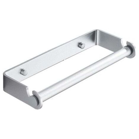 1 Toilettenpapierhalter, 27 cm, selbstklebend (silber), aus Edelstahl, zur Wandmontage, für Küche, Bad und Schlafzimmer