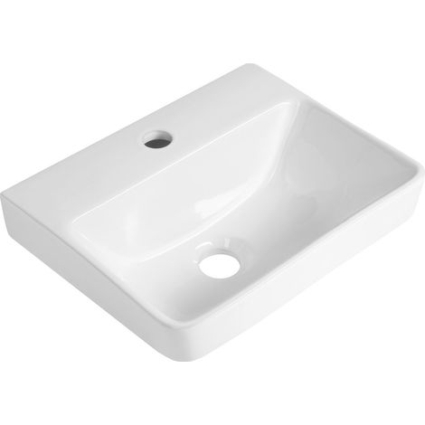 VIBRANT Lavabo en céramique 36x30cm, blanc (1/3)