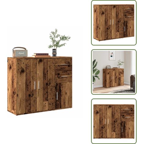 Sideboard Altholz-Optik 91x29,5x75 cm Holzwerkstoff - Sideboard - Sideboards - Schrank - Aufbewahrungsschrank (1/5)
