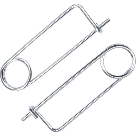 Lot de 2 goupilles de verrouillage à grande tige, M6 x 200 robuste, goupilles de sécurité en acier en forme de broche pour ferme, pelouse, jardin, attelage