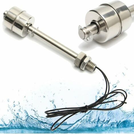 Interrupteur Flottant L150 mm, Capteur de Niveau d'eau Liquide Vertical en Acier Inoxydable, Interrupteur à Flotteur Utilisé en électricité, Drainage, Contrôle du Niveau et Alarme (1/5)