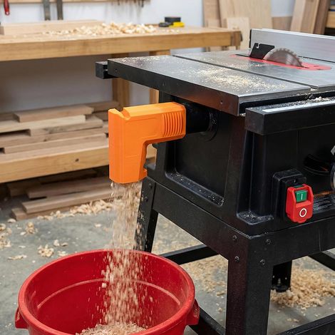 Adattatore per aspiratore portatile per sega da tavolo, accessorio per aspirazione per officina, lavorazione del legno, leggero (1/2)