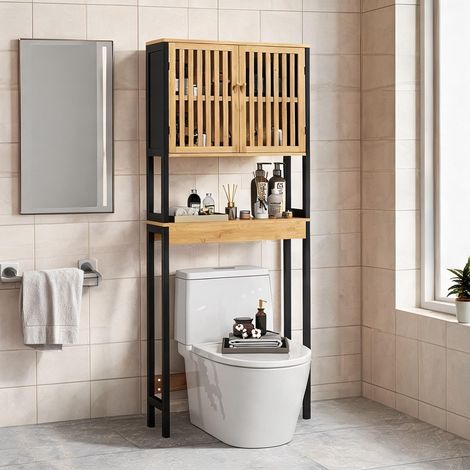 Meuble de salle de bain bois naturel en bois 60 x 21,5 x 172 cm (1/5)