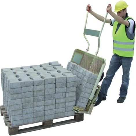 Diable réglable 400 kg – Transport pavés – Conception mince 115 cm – Réglable sans outils – Protection contre surcharge – Probst