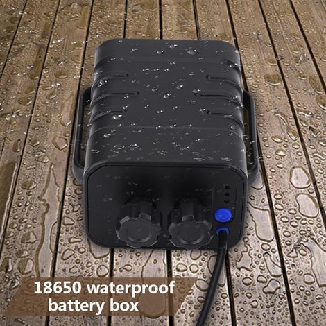 Étui de protection imperméable pour batteries 6x18650 - Compatible lampe de vélo et téléphone portable (1/5)