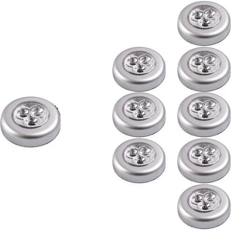 Veilleuses Lot de 9 Spot Lampe LED éclairage de Nuit Autocollant Alimenté par 3 Piles/Batteries pour Odipie (1/4)