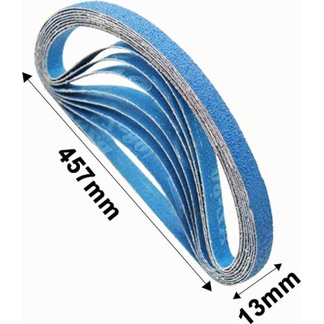 13 x 457 mm Corundum Zirconia Sanding Belts, Each 40 Grit for Black (1/4)