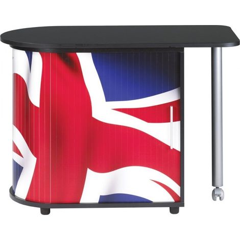 Bureau Pivotant Noir et Meuble de Rangement - Coloris: Drapeau anglais 701 (1/5)