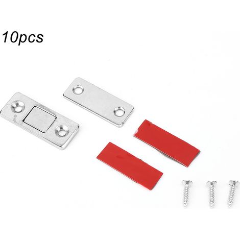 Lot de 10 aimants en acier inoxydable pour porte de placard coulissante