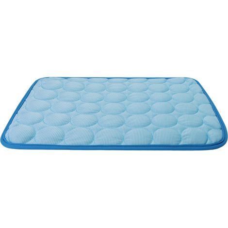 Tapis Rafraîchissant Pour Chien - Tapis Auto-Rafraîchissant Sans Gel - 40 x 30 cm - Pour Chiens et Chats Petits - Bleu - 1 Pièce (1/5)