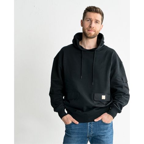 STIER Heavy Hoodie Functional Pocket organic cotton M Black (1/5)