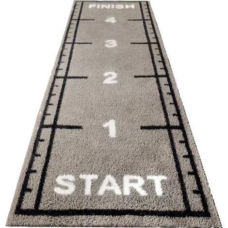 Sprinttrack Kunstgras - 5x1 m - Grau - Fitnessmatte fürs Home Gym