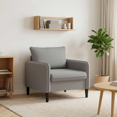 vidaXL Fauteuil XL Gris foncé Velours (1/5)