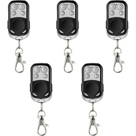 Pack de de 5 télécommandes universelles Auto-apprenantes pour Portail Automatique et Garage fréquence 433, XU,92 MHz avec Code Fixe avec Batterie Incluse - KZQ (1/4)