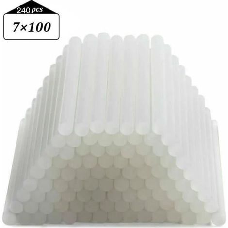 240pcs Bâton de Colle Chaude 7×100mm - Bâtons de Colle Chaude pour Pistolet à Colle Chaude (1/4)
