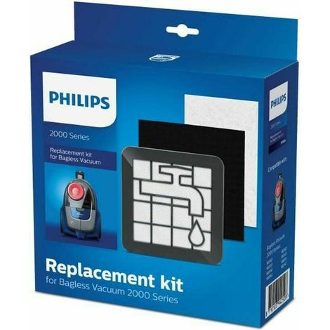 Filtre hepa aspirateur - PHILIPS - XV1220/01 - Kit d'entretien anti-poussiere pour aspirateur sans sac Série 2000 (1/3)