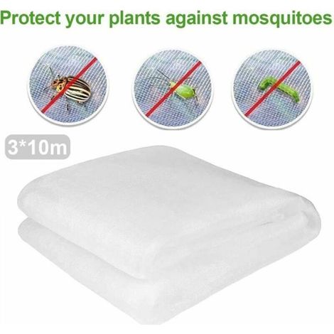 Lot de 3 filets anti-insectes 10m – Maille fine pour protection plantes – Résistant aux UV – Idéal pour potager et jardin bio (1/4)