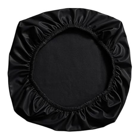 1 Pièces PU en Cuir Housse de Chaise de Bureau Résistant à l'eau Antidérapante Housse de siège Extensible Imperméable Étanche à l'huile Rotatif Housses de Chaise-Le Noir (1/5)