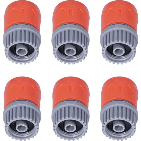 Lot de 6 raccords de tuyau en plastique résistant aux acides forts et à la rouille, avec embout d'aspiration, pour piscine et jardin (norme américaine). (1/5)