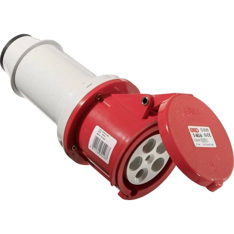 Asschwabe 60428 Conector CEE 63 A 5 polos Rojo