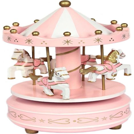 Carrousel en bois, boîte à musique classique pour enfants, filles, cadeau de Noël, d'anniversaire, de mariage, jouet décoratif