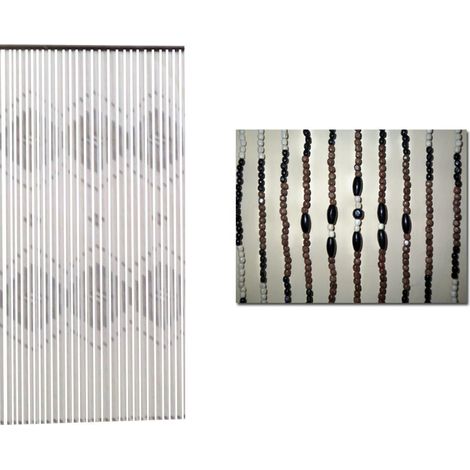 BAMBÚ Finstock Cortina Lanzarote 90x200x50 Filas Bolas 2 Cenefas