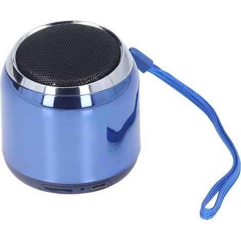 Enceinte sans fil bleue stéréo son surround portable chargement USB utilisation facile caisson de basses (1/5)