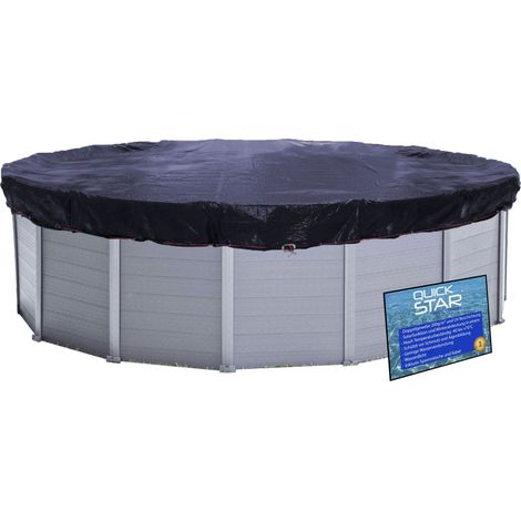 Solarplane Pool Ø 720cm Rund für Pools bis 650 cm Winterabdeckplane Poolabdeckung 200g/m² Schwarz