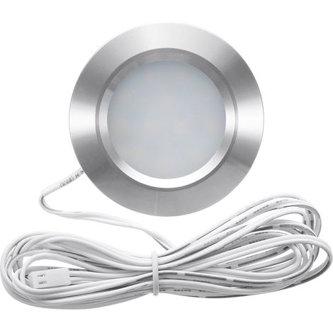 Plafonnier encastré 15LED RV bateau 12V LED lumières forme ronde Ultra mince camping-car éclairage intérieur petit Downlight avec câble (1/5)