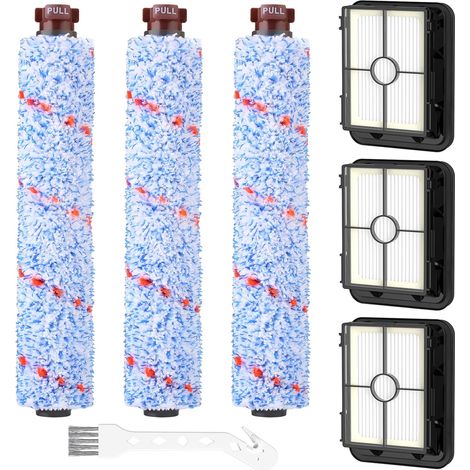 Accessoires pour aspirateur Bissell CrossWave 3 en 1 C3 Pro 3555N, 3 brosses multi-surfaces 1868 + 3 filtres 1866 pour aspirateur Bissell CrossWave 17132 2225N 2582N 25821 2519 (1/5)