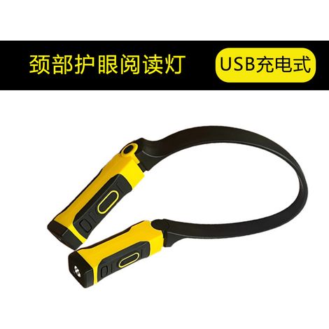 Multifunktionale gelbe und schwarze LED-Nackenleuchte, Leselampe, Outdoor-Nachtlaufleuchte, Grilllampe, Campinglampe. (1/5)