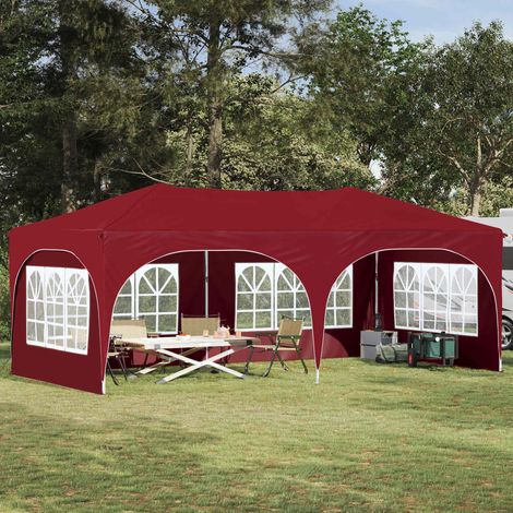 Teenpull – Pop-up Partyzelt 575 x 288 x 245 cm Bordeauxrot Oxford-Stoff (1/5)