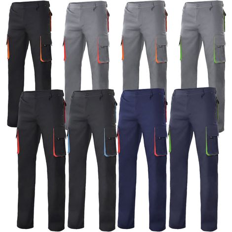 Pantaloni da lavoro Velilla 103004 - 58 (EU) - Nero/Azzurro