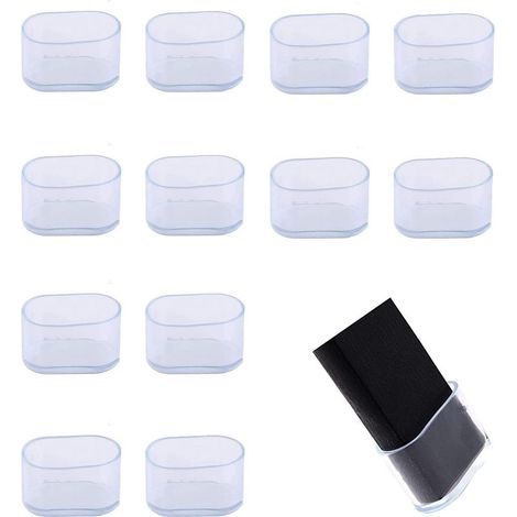 12 pièces Anti-ayues-Tampon Chaise Potection, Potection Pied de Chaise, Pieds Potecteu Caoutchouc Chaise, pou Toutes Sotes de Pieds de Meubles, Pieds de Meubles en métal (1/5)
