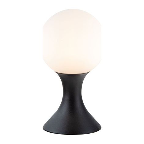 Lampe de table verre boule blanche noire G9 Moya Lucide