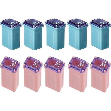 Lot de 10 fusibles miniatures 20 A/30 A de type FMM MCASE (fusibles Maxi FMM à faible pouvoir de fusion) (1/5)