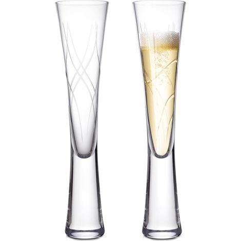 Coupes à champagne en verre transparent 145 ml
