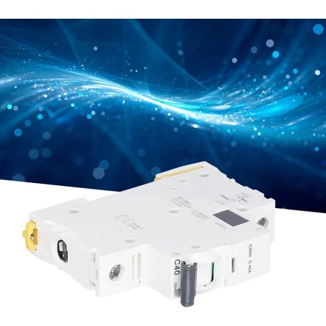 Disjoncteur miniature iC65N C40A 1P, 40 A, montage sur rail DIN, basse tension 230 V/400 V, pouvoir de coupure 6000 A, contacts argentés (1/5)