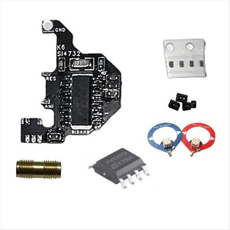 1 Kit Module Radio Ondes Courtes SI4732,Puce 2M,Antenne Donut,PCB Noir,Brickolage UVK5 UVK6 (1/5)