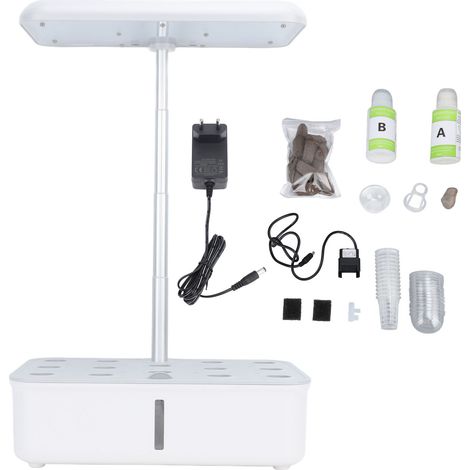 20W système hydroponique 5L réservoir eau contrôle à distance téléphone intelligent kit jardin herbes intérieur avec lampe LED croissance pour maison 100-240V prise UE (1/5)