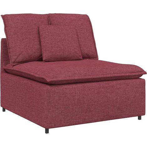 Modulo Centrale Divano Modulare con Cuscini Rosso Vino 100 cm vidaXL (1/5)