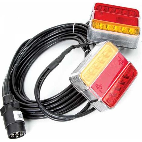Feux 2 fonctions LED magnétique. 45V. Pour attelage, remorque (1/2)
