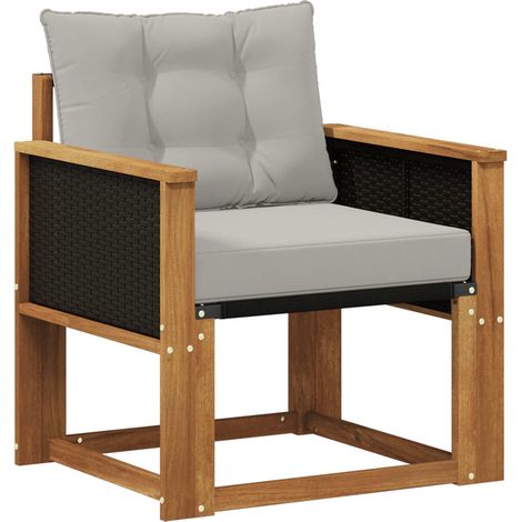 Maison Exclusive - Outdoor Mittelsofa Massivholz Akazie Natur (1/5)
