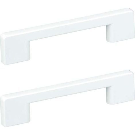 2x Poignée en plastique à visser Chambre enfant Garçon Fille Meuble Tiroir Armoire Commode, 96mm blanc (1/5)