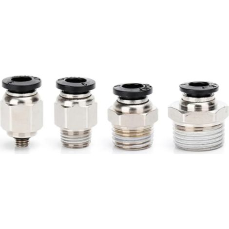 Raccord de connecteur d'air pneumatique PC, filetage 4mm 6mm (1/5)