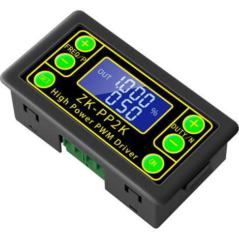 Generador de señal PWM de 1 Hz a 150 KHz, modo dual, generador de frecuencia de pulso ajustable, relación de trabajo de frecuencia de pulso, módulo de onda cuadrada rectangular con carcasa. (1/4)