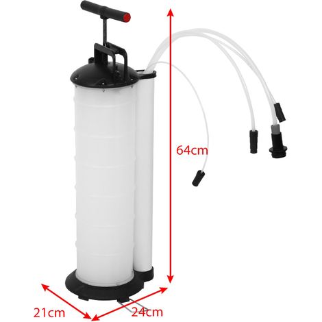 Pompe à vide manuelle d'extraction d'huile moteur 7L, siphon à carburant essence, transfert de fluide pour réservoir, outil d'aspiration (1/5)