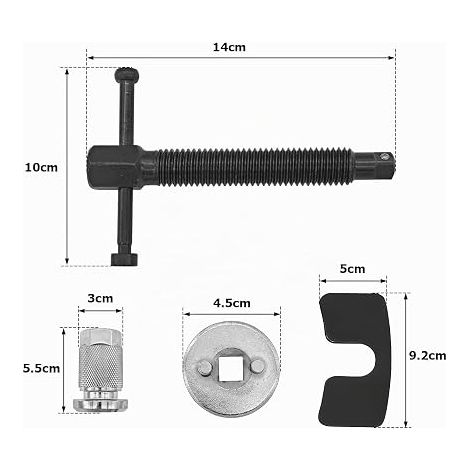 JNNJ Piston D'étrier De Frein Universel, Repousse Piston De Frein à Disques, écarteur Pistons pour Freins à Disque, Outil Repousse-Piston De Freins, Repousse Piston D'étriers Freins pour Véhicules (1/4)